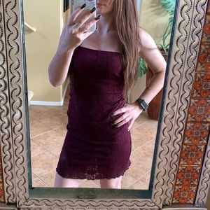 Beautiful lace strapless dress